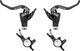 Magura Set de frenos de disco d+t MT4 eSTOP Carbotecture - polished black anodized/Set/Flip-Flop (no específico de lado)
