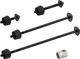 Pitlock Set de seguridad 03/LH ruedas delantera + trasera + luces/soporte - negro