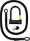 tex-lock Eyelet chain lock + D-lock shackle lock - onyx black