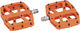e*thirteen Base Flat Platform Pedals - naranja