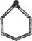 Kryptonite Kryptolok 685 Faltschloss - schwarz-silber/85 cm