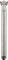 Blackheart Tige de selle en titane - titanium brushed/350 mm/10 mm/31,6 mm