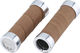 Brooks Slender leather handlebar grips for twist shifters on both sides Mod. 2023 - dark tan/100 mm