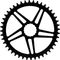 Wolf Tooth Components Direct Mount Kettenblatt für Easton Cinch - black/44 Z