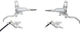 Hope Juego de Frenos de Disco EVO X2 con Latiguillo de Plástico - silver-silver | Set | left/right (side-specific)