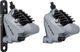Shimano Set de Freins à Disque av+arr 105 BR-R7070 + ST-R7020 - spark silver/Ensemble/gauche/droite (spécifique)