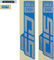 RockShox Sticker Set for SID Ultimate - 2021 Model - gloss blue-gloss polar foil