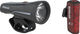 Sigma Aura 100 Front Light + Blaze Link Rear Light LED Set - StVZO approved - black