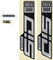 RockShox Sticker Set for SID Ultimate - 2021 Model - gloss black-gloss polar foil