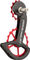 CeramicSpeed OSPW Coated Derailleur Pulley System for Shimano R9100 / R8000-SS - red/13 teeth (guide pulley), 19 teeth (tension pulley)