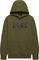 Fox Head X Fleece Hoodie - olive green | S