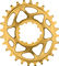 absoluteBLACK Plato Oval para SRAM Direct Mount 6 mm Offset - gold/28 