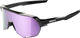 100% Gafas deportivas polarizadas S2 HiPER - polished black | hiper polarized lavender mirror