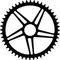Wolf Tooth Components Direct Mount Kettenblatt für Easton Cinch - black/48 Z