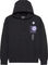 Fox Head Image Phantom Oversized Fleece Hoodie - black/S