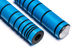 absoluteBLACK Puños de manillar Premium Silicone Dual Density Enduro - fluo blue | 130 mm