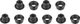 absoluteBLACK Chainring Bolt Set 5-arm - black/short