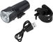 Axa Luz delantera con aprobación StVZO Compactline 20 USB - negro