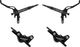 Trickstuff Direttissima Front+Rear Disc Brake Set - black/Set/Flip-Flop (non-side-specific)