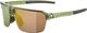 Alpina Swift HR Sports Glasses - green transparent gloss | mirror gold