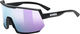 uvex sportstyle 235 sports glasses - black matte | mirror lavender