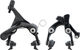 Shimano 105 v+h Set Felgenbremse BR-R7010 für Direktmontage - silky black/Satz (VR + HR)