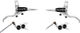 Hope Juego de Frenos de Disco EVO GR4 con latiguillo de acero trenzado - silver-black | Set | left/right (side-specific)