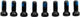 OAK Components Juego de Tornillos de titanio M4x9 para platos 8-bolt - black