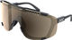 POC Devour sports glasses with replacement lens - uranium black | clarity trail-partly sunny silver