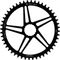 Wolf Tooth Components Direct Mount Kettenblatt für Easton Cinch - black/48 Z