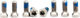 OAK Components Juego de Tornillos de titanio M4x9 para platos 8-bolt - raw