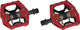 crankbrothers Pedales de clip/plataforma Double Shot 3 - black-red