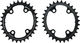 Rotor Pédalier ALDHU Carbone Gravel Q-Ring 46/30 11 vitesses - noir/170,0 mm/30-46