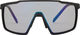 uvex Lunettes de Sport mtn perform S V - black mat/litemirror blue