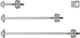 Pitlock Locking Skewer Set 02 for Front Wheel + Rear Wheel + Seatpost - silver