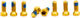 OAK Components Juego de Tornillos de titanio M4x9 para platos 8-bolt - gold