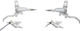 Hope Juego de Frenos de Disco EVO X2 con Latiguillo de Acero Trenzado - silver-silver | Set | left/right (side-specific)