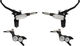 Hope Tech 4 V4 v+h Set Scheibenbremse mit Kunststoffleitung - black-silver/Set/links/rechts (seitenspezifisch)