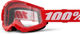 100% Strata 2 Goggle Clear Lens - red | clear