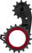 absoluteBLACK Sistema de engranajes HOLLOWcage Carbon Ceramic Oversized SRAMeTap AXS - red/12 dientes (rueda guía), 18 dientes (rueda tensora)