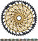 SRAM Kit d'Usure Cassette XX1 Eagle XG-1299 + Chaîne PC XX1 Eagle 12vit. - gold - XX1 rainbow/126/10-52