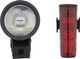 Sigma Aura 100 Front Light + Blaze Link Rear Light LED Set - StVZO approved - black