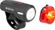 Sigma Aura 45 Frontlicht + Nugget II Rücklicht LED Beleuchtungsset m. StVZO - schwarz