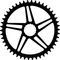 Wolf Tooth Components Direct Mount Kettenblatt für Easton Cinch - black/46 Z