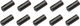 Jagwire Brass End Caps for Shift Cable Housings, open - 10 pieces - black