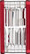 SILCA Herramienta multifuncional Italian Army Knife Tredici Multitool - rojo-plata