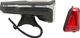 Sigma Aura 80 Front Light + Nugget II LED Rear Light Set - StVZO Approved - black