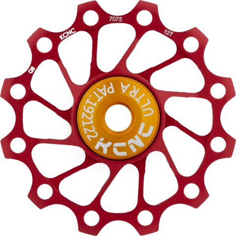 KCNC Galets de Dérailleur Jockey Wheel Ultra Light - rouge/12 dents