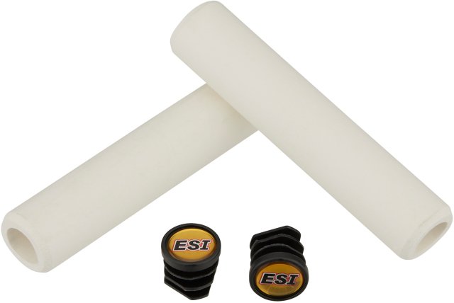 ESI Puños de manillar Racers Edge Silikon - white/130 mm