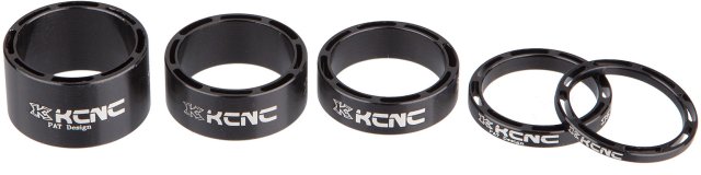 KCNC Hollow Headset Spacer Set für 1 1/8" 5-teilig - black/3/5/10/14/20 mm